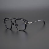 CHH Chrome Hearts Glasses Pure Titanium Vintage Square Double Beam Myopia Glasses Frame