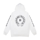 CHH Chrome Heart Hoodie Crowe Horseshoe Burning Cross Print Long Sleeve Sweater