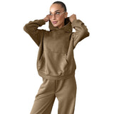 Women Co-Ords Autumn and Winter Long-Sleeved Hooded Sweater Casual Fashion