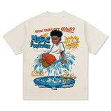 Unisex T Shirt Print Short Sleeve Street Loose
