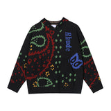 Black Christmas Sweater Vintage Paisley Sweaters Hooded Sweater