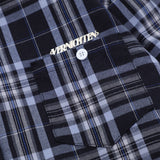 Men Long Sleeved T Shirt Plaid Long Sleeve Shirt Men's Spring and Autumn Leisure Bow Sleeve Shirt