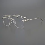 CHH Chrome Hearts Glasses Fashion Double Beam Frameless Myopia Glasses Frame
