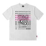 Men T-Shirt Rose Floral Print Oversize All-Match Loose