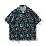 Short Sleeve Shirt Vintage Oversize Flower Shirt
