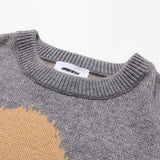 Men Sweater Jacquard round Neck Sweater