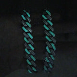 Jewelry Hip Hop Zircon Cuban Chain 13mm Luminous Silver Night light Royalty