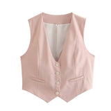 Women Vest Casual Slim Fit Vest Jacket