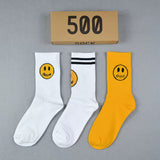 Men socks spring and summer drew smiley face