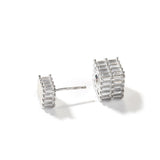 Earrings Hip Hop Zircon Square Earrings rapper
