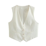 Women Vest Casual Slim Fit Vest Jacket