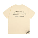 Gallery Dept T-Shirt Joint Letter Embroidery Hand Painted Ink Splashing Short Sleeve T-Shirt