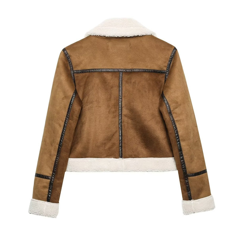 Women Cotton Coat Imitation Lamb Wool Jacket