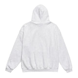 Men Fleece Lined Hoodie Autumn Winter Sweater Male Letter Embroidered Loose Hooded Pullover Long Sleeve Top