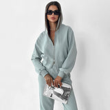 Women Co-Ords Autumn and Winter Long-Sleeved Hooded Sweater Fashion