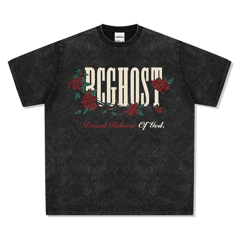 Unisex T-Shirt Rose Print T-Shirt