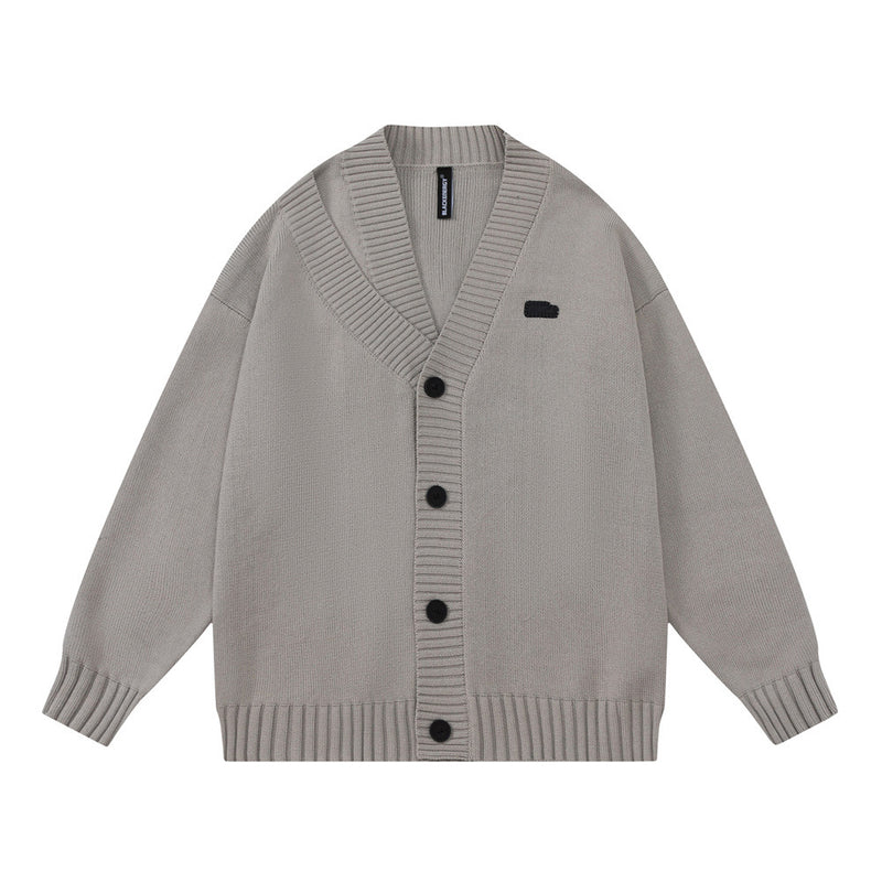 Men Sweater Knitted Cardigan Sweater Trendy Loose Casual