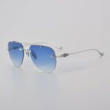 CHH Chrome Hearts Glasses Versatile Frameless Double Beam Ultra Light Toad Myopia Glasses Frame