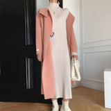 Women Pullover Sweater Loose Knitted Long Sweater