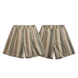 Unisex Shorts Retro Versatile Casual Loose Stripes