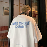 Men T Shirt Summer Retro Heavy Cotton Loose Casual