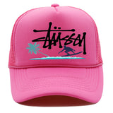 Stussy Hat Printed Truck Mesh Cap Outdoor Surfing Casual Sun Hat
