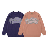 Women Sweater Retro College Style Soft Knitted Top Versatile
