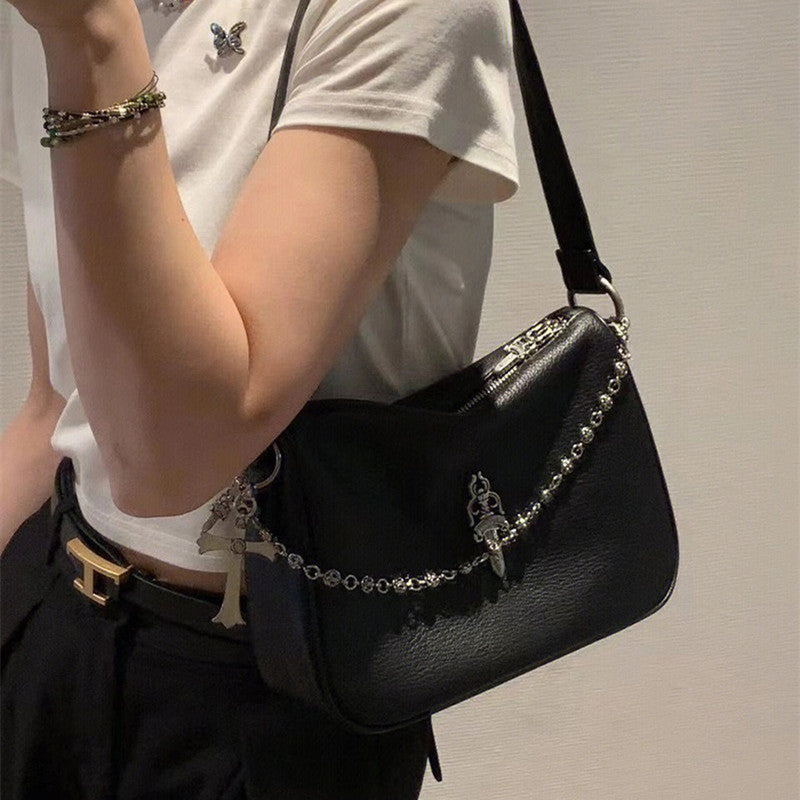 Chh Chrome Heart Leather Bag Cowhide Ladies