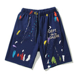 Gallery Dept Shorts Hand Painted Graffiti Ink Splashed Alphabet Casual Shorts