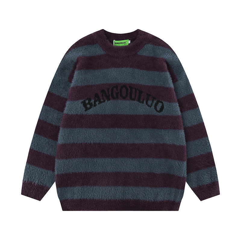 Women Sweater Vintage Jacquard Knitted Top