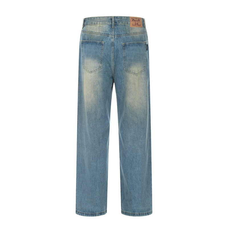 Men Jeans White Loose Casual
