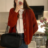 Women Knitted Cardigan Loose Slimming Elegant Knitwear