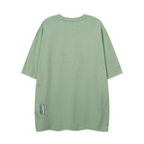 Men T-Shirt Butterfly Embedded Drill Old Oversize