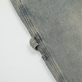 Men Jeans Side Pocket Jeans Loose Casual Button Split