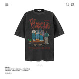 American vintage street T-shirt pure cotton men's and women's summer loose