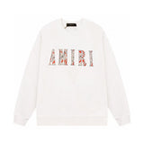 Amiri Sweatshirt Autumn and Winter AMI LOGO Letter Pattern Pullover Sweater Men and Women