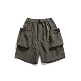 Unisex Shorts Retro Large Workwear with Pocket Shorts Loose