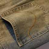 Men Jeans Indentation All-Match Loose