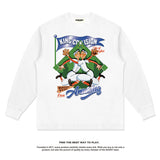 Unisex Long Sleeve Shirt Cartoon Pattern Long Sleeve T-Shirt Autumn Winter