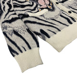 Kapital Sweater Vintage Jacquard Tiger Totem Knitted V-neck Japanese Sweaters Cardigan Jacket