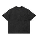 Men T-Shirt Distressed Loose Solid Color