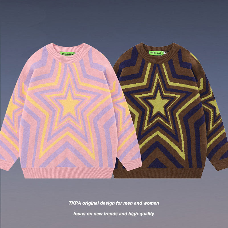 Women Sweater Couple Knitted Sweater Men and Women