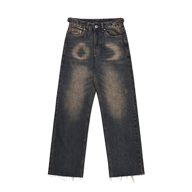 Men Jeans distressed personality frayed edges