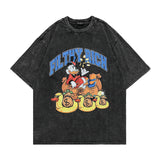 Men T-Shirt Retro Distressed Heavy Metal Angel Print