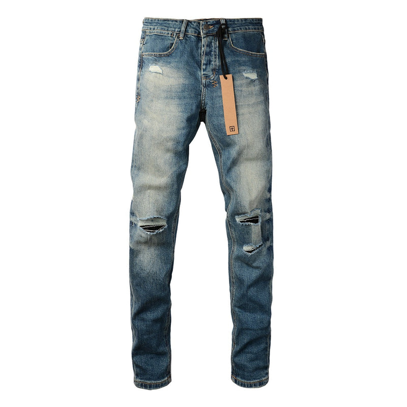 KSUBI Jeans Slim Fit Casual Ripped Jeans