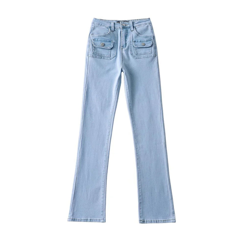 Women Jeans Bell-Bottom Pants Loose