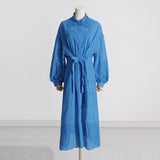 Bohemian Dress Simple Casual Solid Color Hollow out