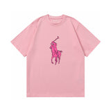 Ralph Lauren T Shirts Cotton Label Short Sleeve Solid Color