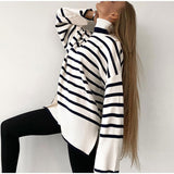 Women Work Business Casual Sweats Thickened Knitting Loose Casual Sweater