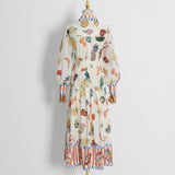Bohemian Dress Fashion Lantern Sleeve Dress